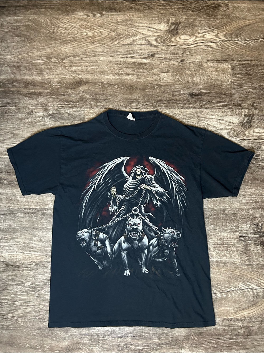 Grim Reaper T Shirt, Cerberus T Shirt, Three Headed Dog Shirt, Hellhound Graphic